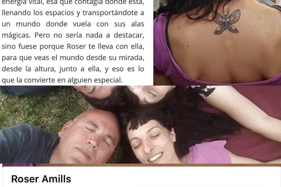 palabras de raimon moreno para roser amills