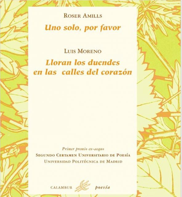 Poemario uno solo por favor de Roser Amills