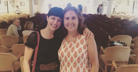 roser amills con Malena, lectora, converses de formentor 2016