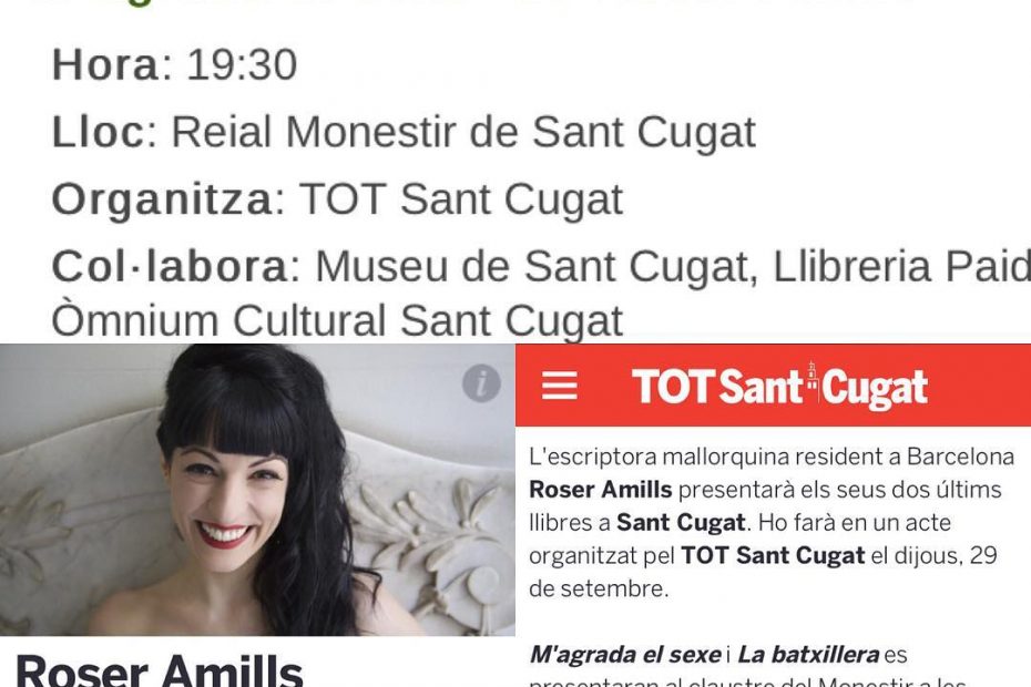 roser amills presenta la bachillera a sant cugat