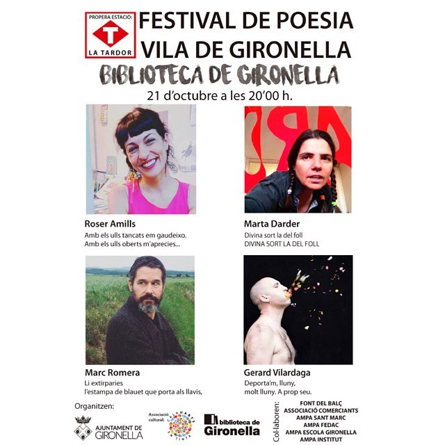 Ens veurem a #Gironella? #festivaldepoesiaviladegironella 2016 :))