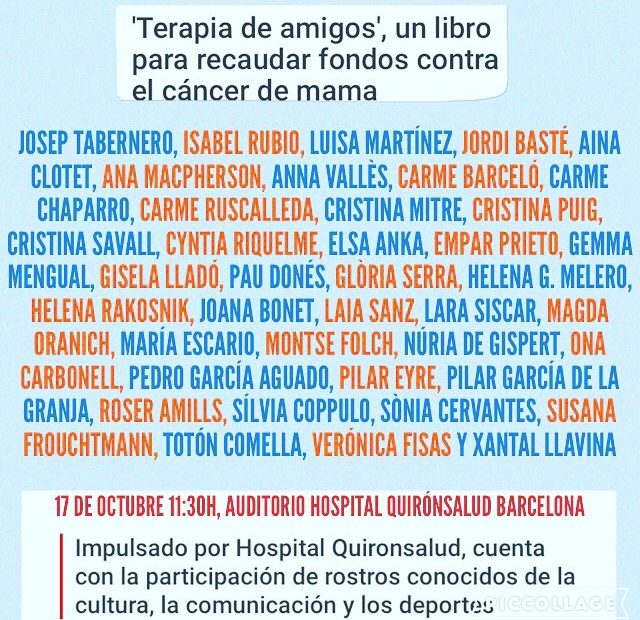 roser amills libro #terapiadeamigos contra el #cancerdemama y lo presentamos el lunes!!