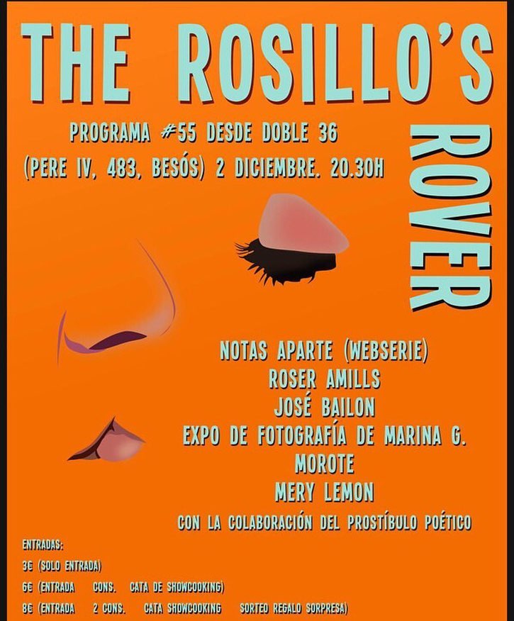 El cartel!! Aquí los contenidos del #therosillosrover Hombre? Mujer? Qué más da, es solo un beso! 😘 Nos vemos el viernes 2 de diciembre en Doble 36! #ilustracion #ilustration Barcelona #radioshow #comingsoon #drawing #newconcept