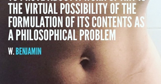 What critique basically seeks to prove about a work of art is the virtual possibility of the formulation of its contents as a philosophical problem.(W. Benjamin) #amillspublicwc - Roser Amills, escritora mallorquina