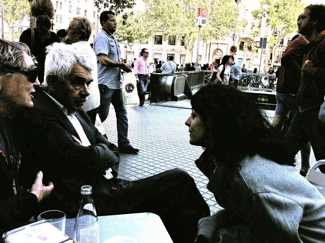 Foto | Con Pasqual Maragall y su esposa, Diana, en Plaça Catalunya