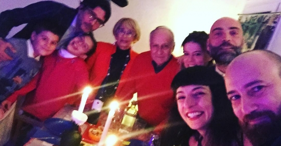roser amills cena con los padres de marco della porta