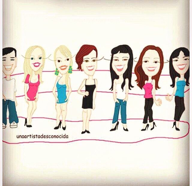 Roser amills ilustracion de una artista desconocida ? Yo soy la del centro con tejanitos, gracias