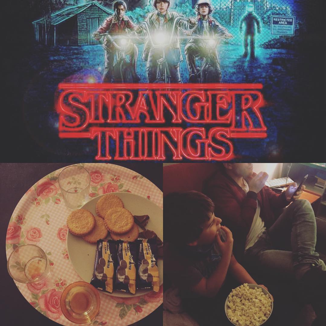 Maratón de Stranger Things en familia, nos encanta esta serie!! #losmalos #losamigosnomienten #demogorgon