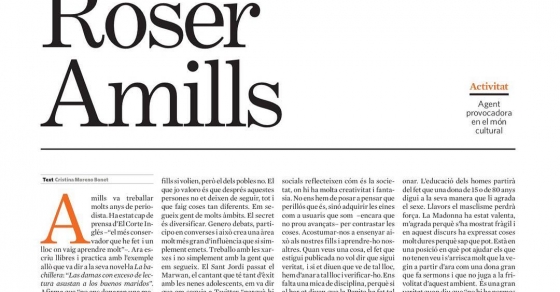 Entrevista a Roser Amills per Cristina Moreno Bonet a El Triangle (11/01/2017) – pàgina 1 - Roser Amills, escritora mallorquina