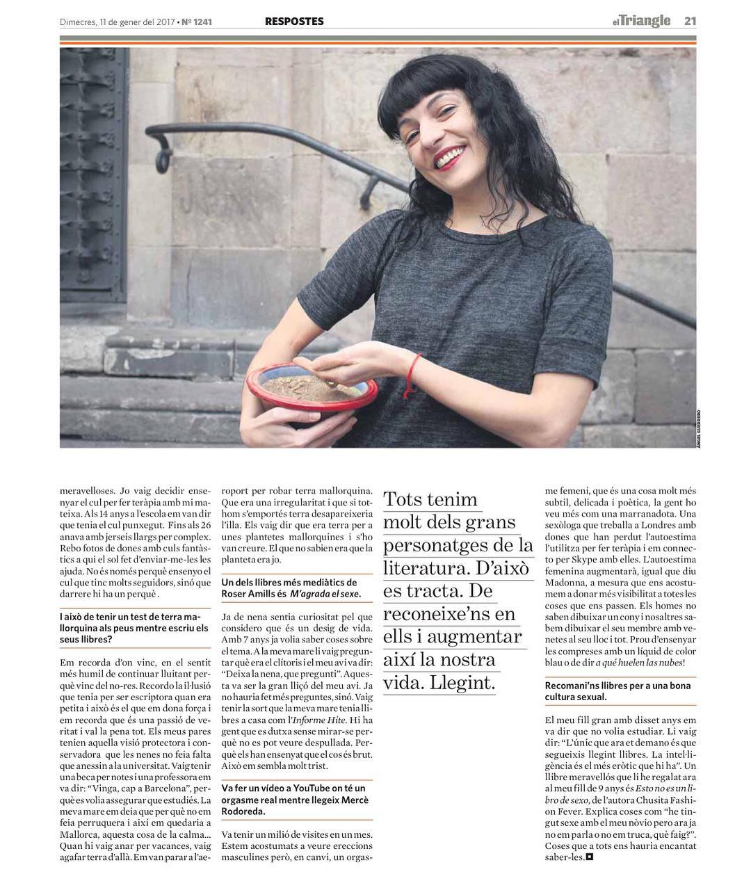I aquí la pàgina 2 de l'entrevista que m'ha fet la gran Cristina Moreno Bonet a @el_triangle Entrevista 11/01/2017 pàg. 2 | Foto d'Àngel Guerrero