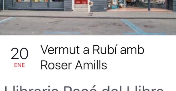 Viernes 20: estoy en Rubí a la hora del vermut! Ven a verme a :)) - Roser Amills, escritora mallorquina