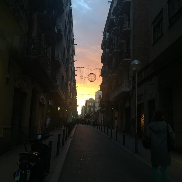 atardecer en barcelona