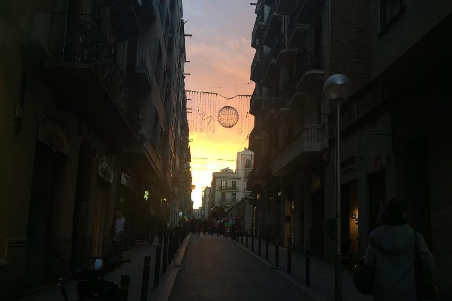 atardecer en barcelona