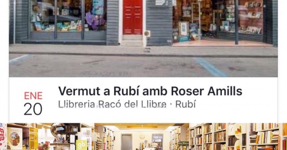 presentacio de roser amills a la llibreria El Raco del Llibre de rubi