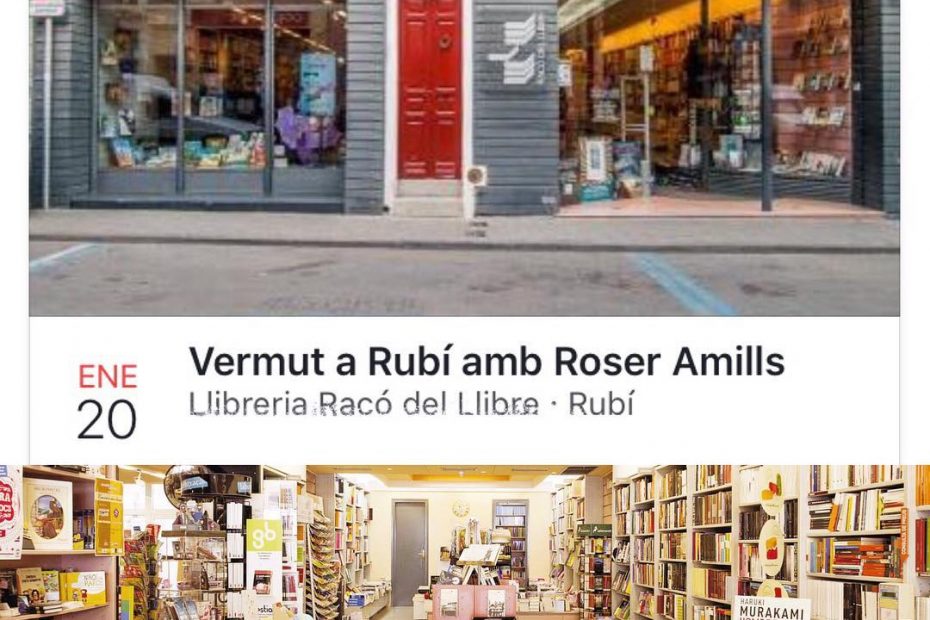 presentacio de roser amills a la llibreria El Raco del Llibre de rubi