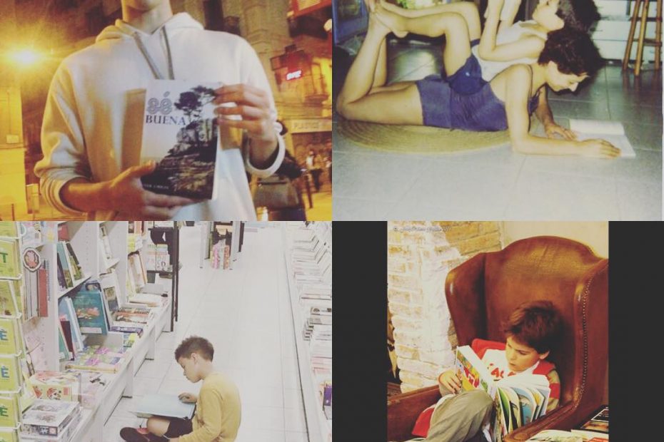 Os doy las buenas noches orgullosa de mis #hijosqueleen :)) Arriba, fotos de Marcel y abajo, de Juan #bonanit