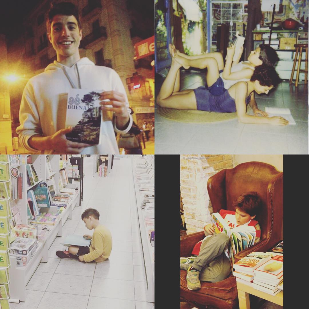 Os doy las buenas noches orgullosa de mis #hijosqueleen :)) Arriba, fotos de Marcel y abajo, de Juan #bonanit