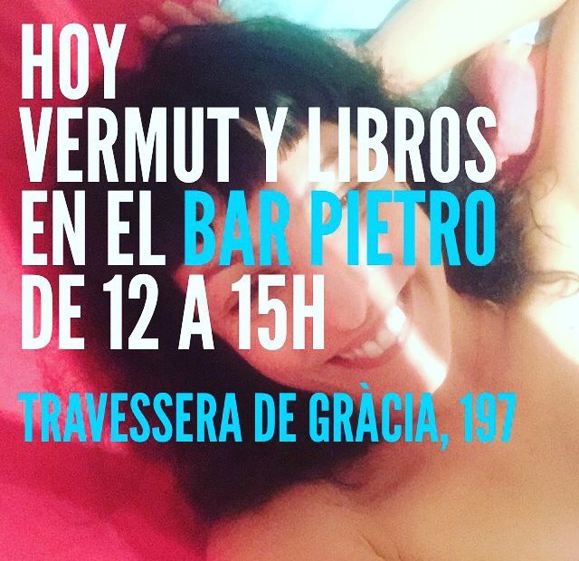 vermut y libros de roser amills en el bar pietro de gracia