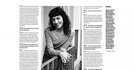 Entrevista a Roser Amills al diari Avui per Ada Castells 2 Entrevista a Roser Amills al diari Avui per Ada Castells - Roser Amills, escritora mallorquina