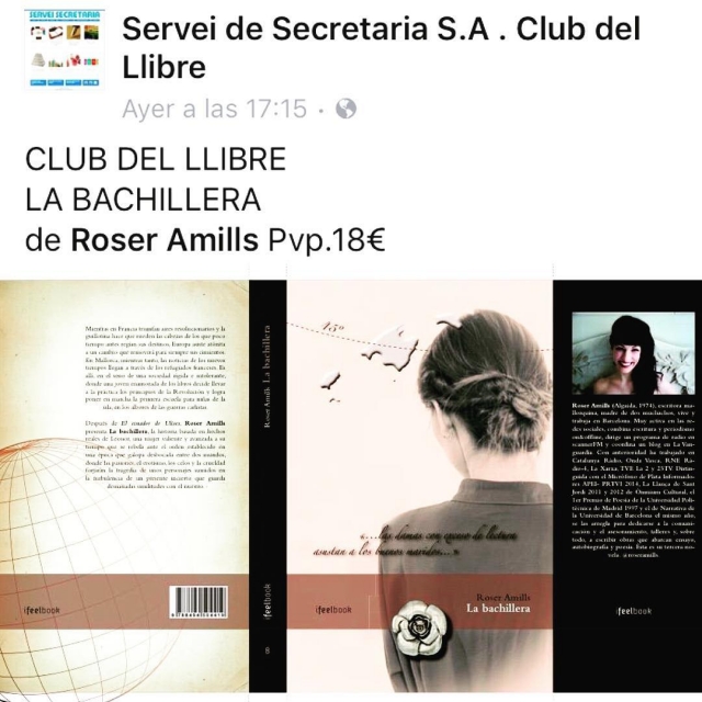 Ovació per a aquesta súper lectora, @izaerabruixa, que m'ha enviat foto amb el llibre! 1 Ovació per a aquesta súper lectora, @izaerabruixa, que m'ha enviat foto amb el llibre! - Roser Amills, escritora mallorquina