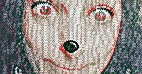 roser amills caricatura tejida