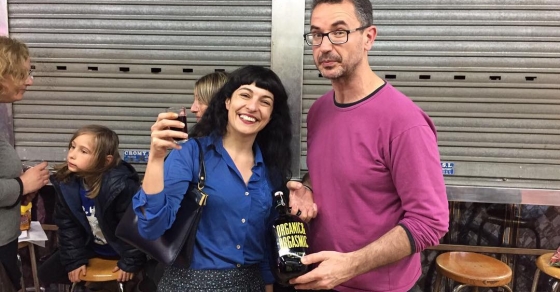 Amb #jordiribasboldu brindem per l'eventazo de la @dolorsmiquel :)) - Roser Amills, escritora mallorquina