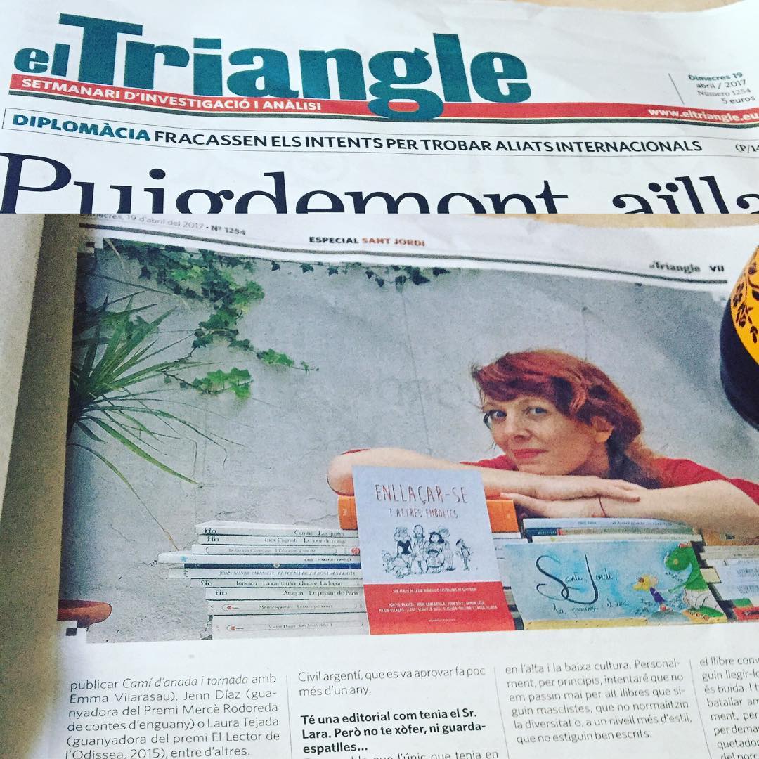 Començo a llegir el setmanari El Triangle i hi trobo entrevista de Cristina Moreno a la #bertarubiofaus :)) #amigues i grans dones!