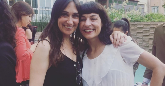 Con @annasolsona @esietebcn en #setmanaterrasses17 ;)) - Roser Amills, escritora mallorquina