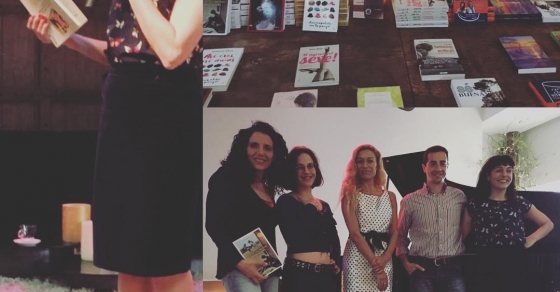 Roser Amills presentacion de sant jordi con Arantxa Coca