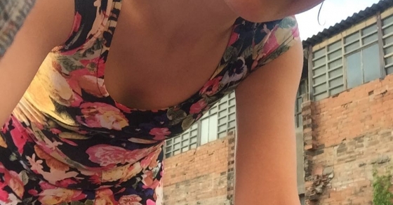 Roser Amills vestido de flores