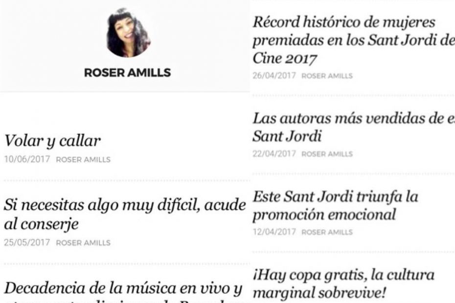 columnas de roser amills en bcn metropoli