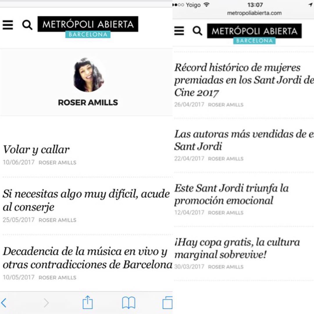 columnas de roser amills en bcn metropoli