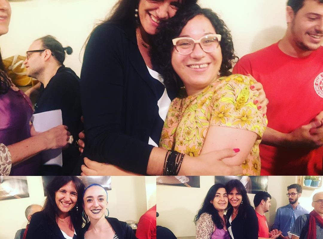 Collage del recital de La Poeteca con Roser Amills y Maria Antònia Massanet