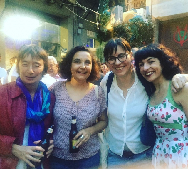 roser amills amb rosa rei i marina espasa festa comanegra