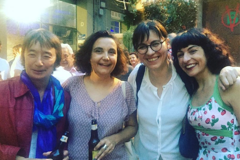 roser amills amb rosa rei i marina espasa festa comanegra