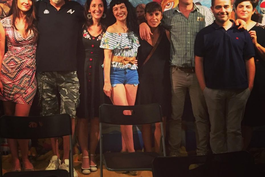 Roser Amills con tatiana Goransky, Matias Nespolo y Daniel Rojo