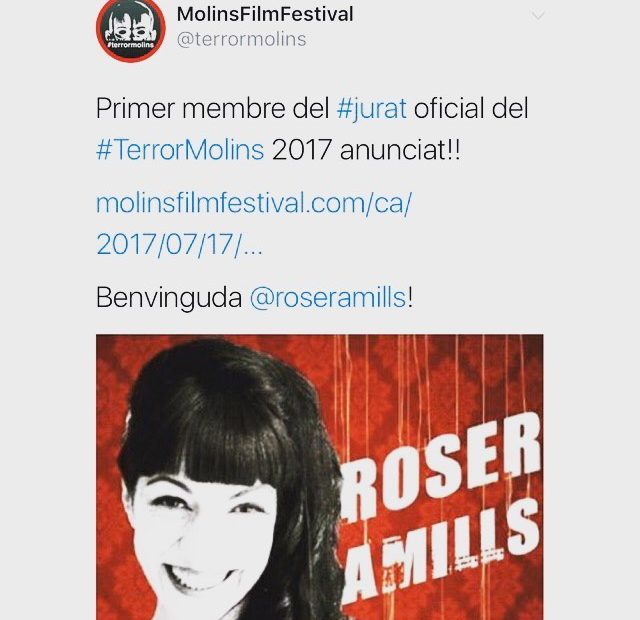 roser amills membre del jurat del festival de cinema de terror de molins de rei