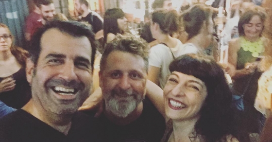Con @bancodepruebas y @fernando_mad_crow en las #festesdegracia - Roser Amills, escritora mallorquina