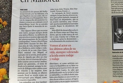 reseña de la novela el ecuador de ulises, sobre errol flynn, de roser amills