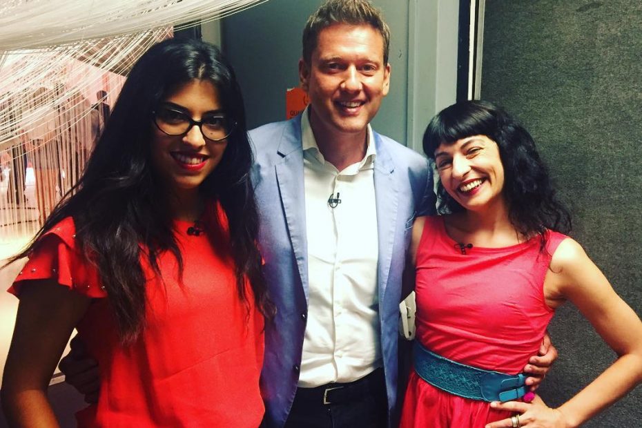 Roser Amills amb Lluis Soldevila i Maria Almenar