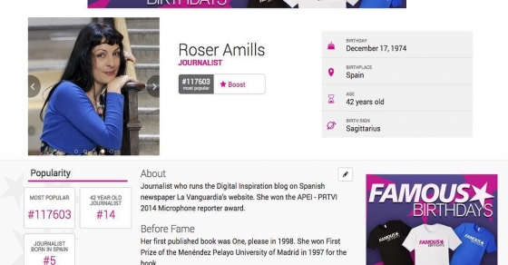 Roser Amills en Famous Birthdays