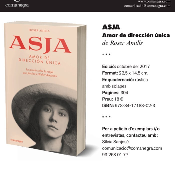 Un amor de #direccionunica no es un amor convencional. Asja Lacis & Walter Benjamin .