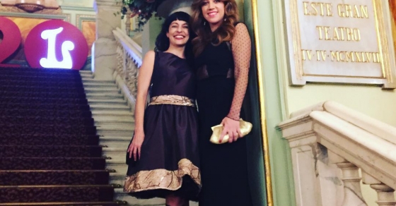 Roser Amills con @vanessa_hogarth en la Inauguración de temporada en @liceu_opera_barcelona Mi vestido es @ottovanrhuskbcn y el suyo @pilaroporto #unballoliceu