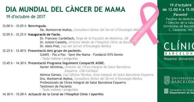 Evento contra el cancer de mamam en el hospital clinic