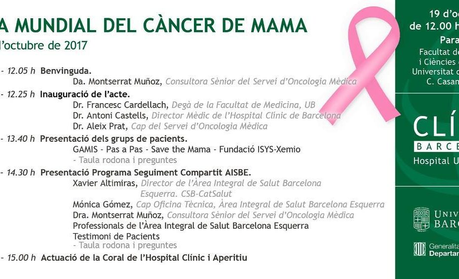Evento contra el cancer de mamam en el hospital clinic