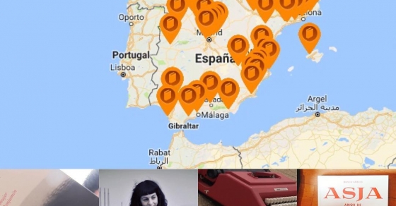 mapa de las libreria que tienen la novela sobre Asja Lacis de Roser Amills