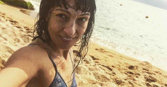 performance de roser amills con la novela sobre Asja Lacis de Roser Amills