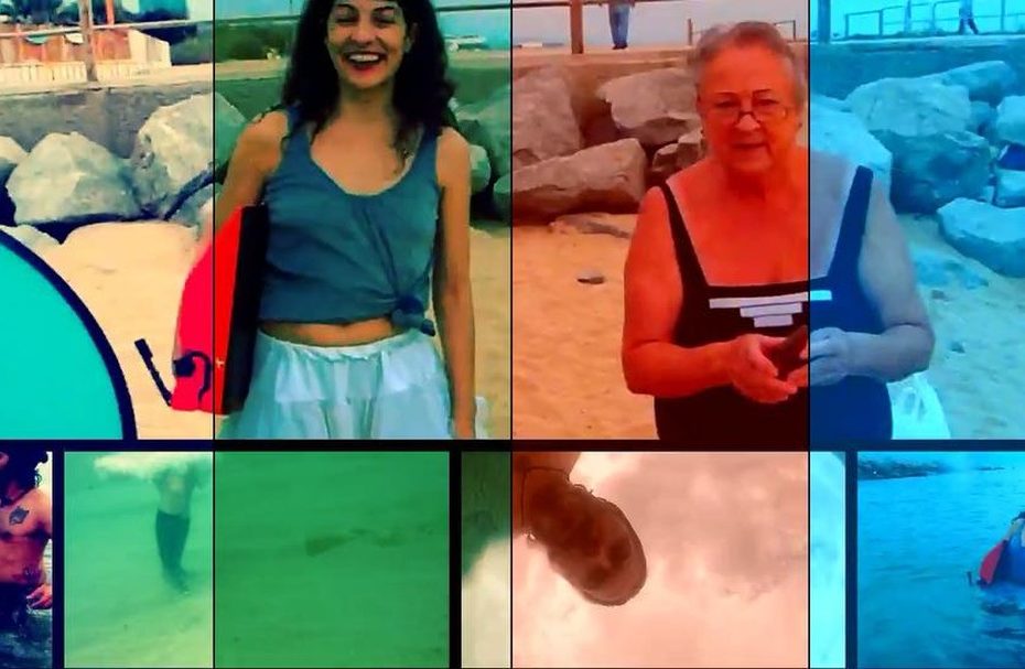 performance de roser amills sobre su novela sobre asja lacis y maquina de escribir, con documentalidades