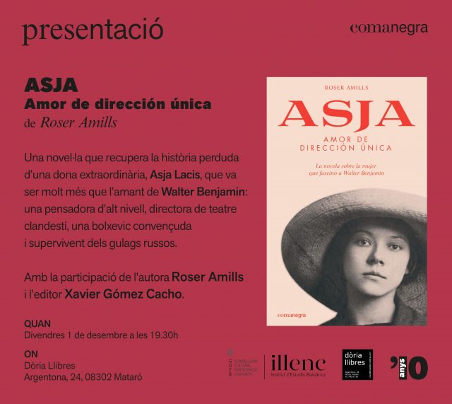 Presentacio de la novel.la sobre Asja Lacis de Roser Amills a Llibreria Doria de Mataro