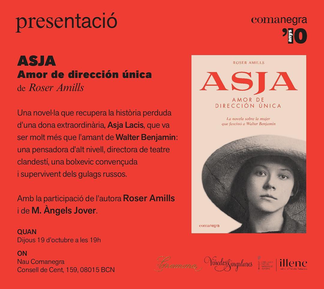 Presentacion de la novela de roser amills sobre asja lacis en nau comanegra por mariangels jover